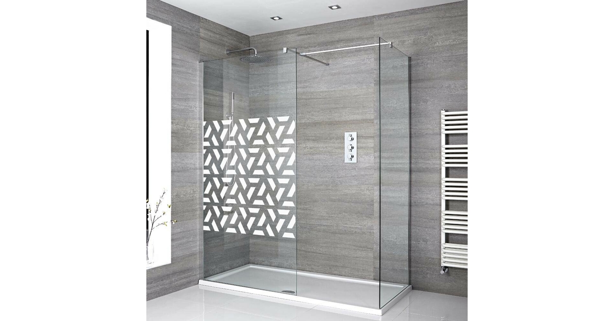 Stickers Porte de douche depoli triangles - autocollant dépoli